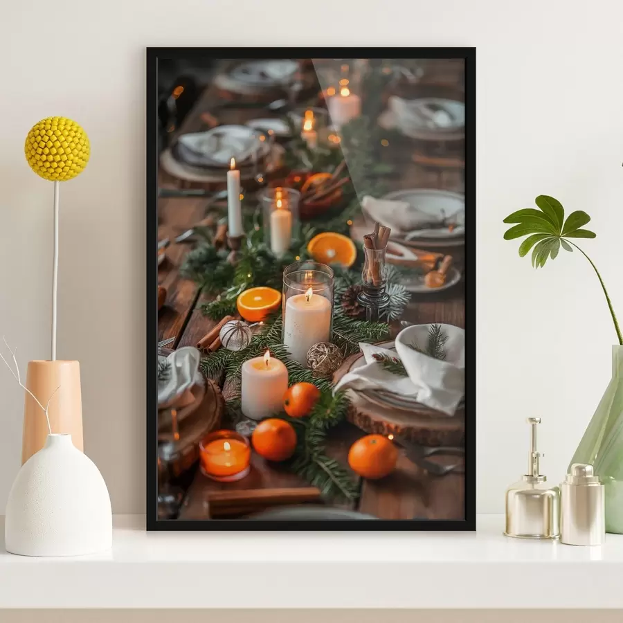 Fotobehang Kersttafel f46604