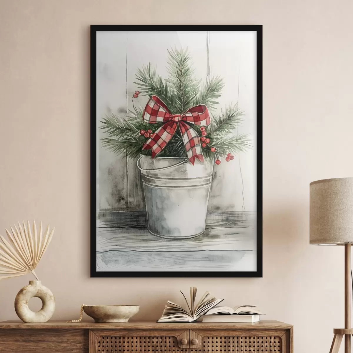 Poster Kerstboom in een pot f46608