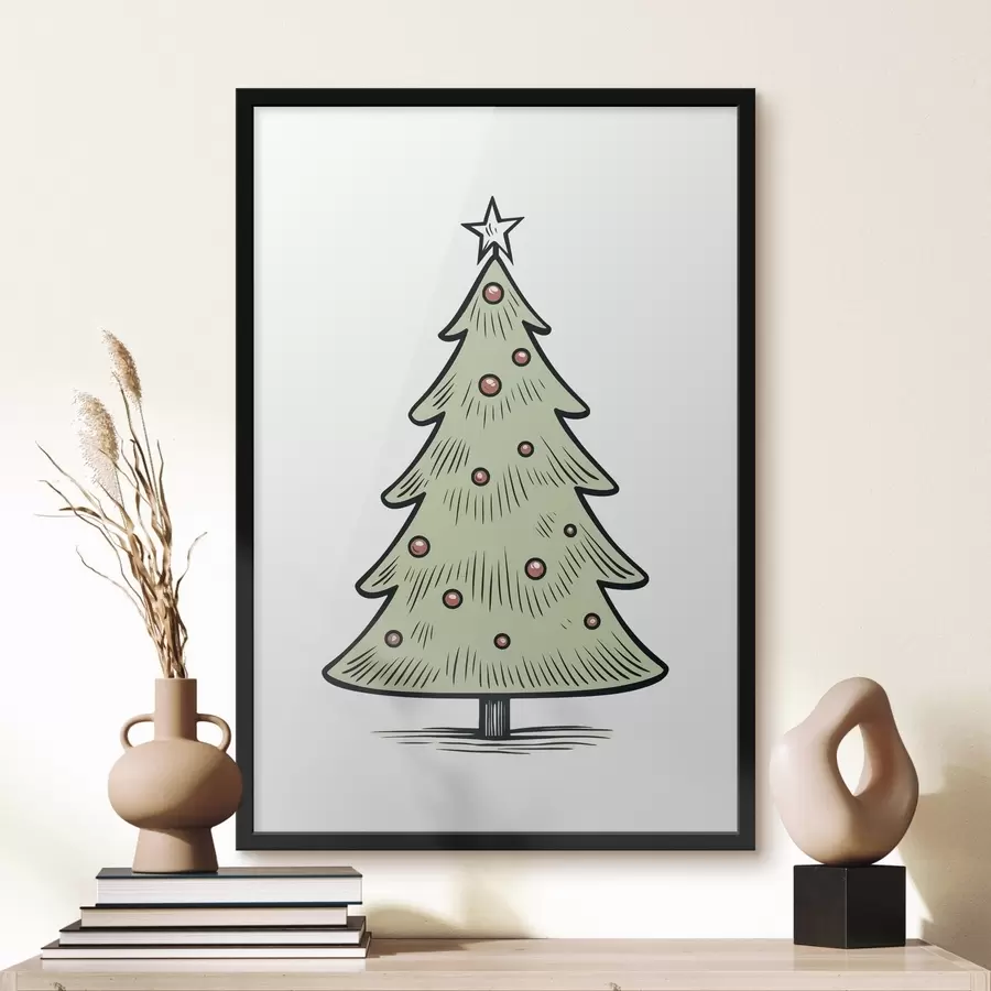 Fotobehang Kerstboom f46616