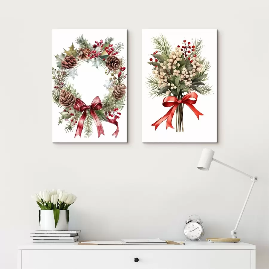  Schilderijen Kerstversieringen m00955