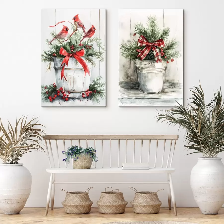  Schilderijen Kerstpotten m00959