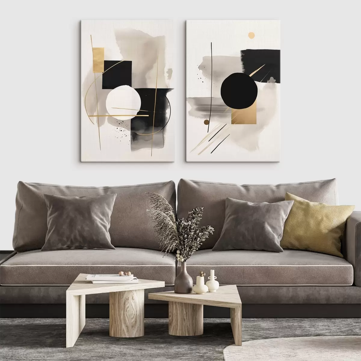  Schilderijen Abstracties met vormen m00940