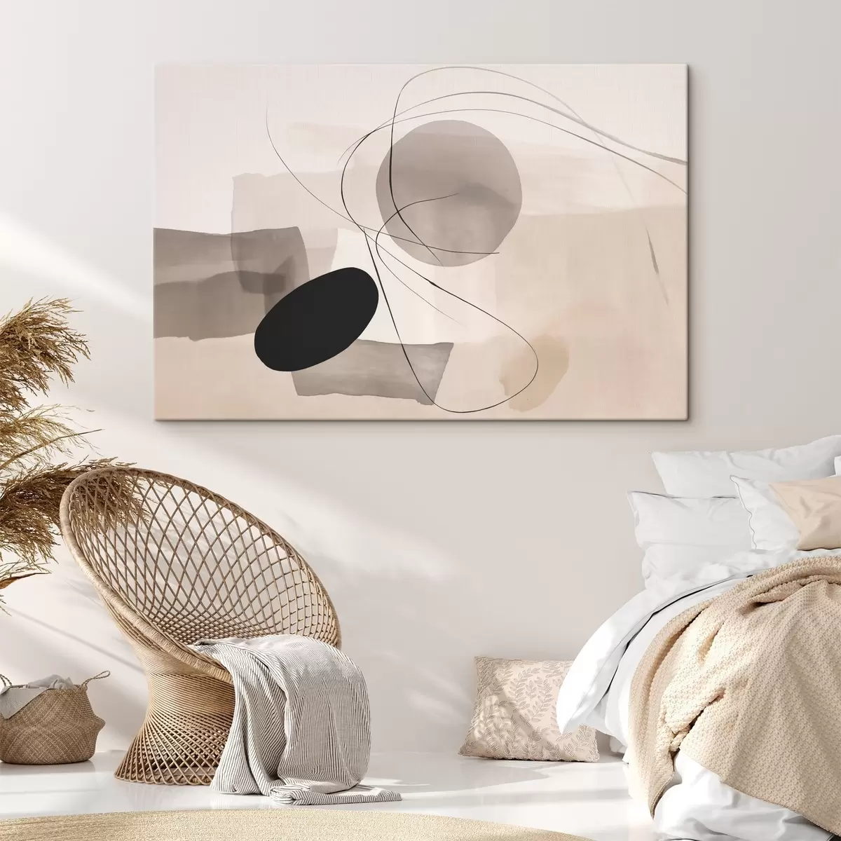  Schilderijen Abstracte vormen met lijnen s46455