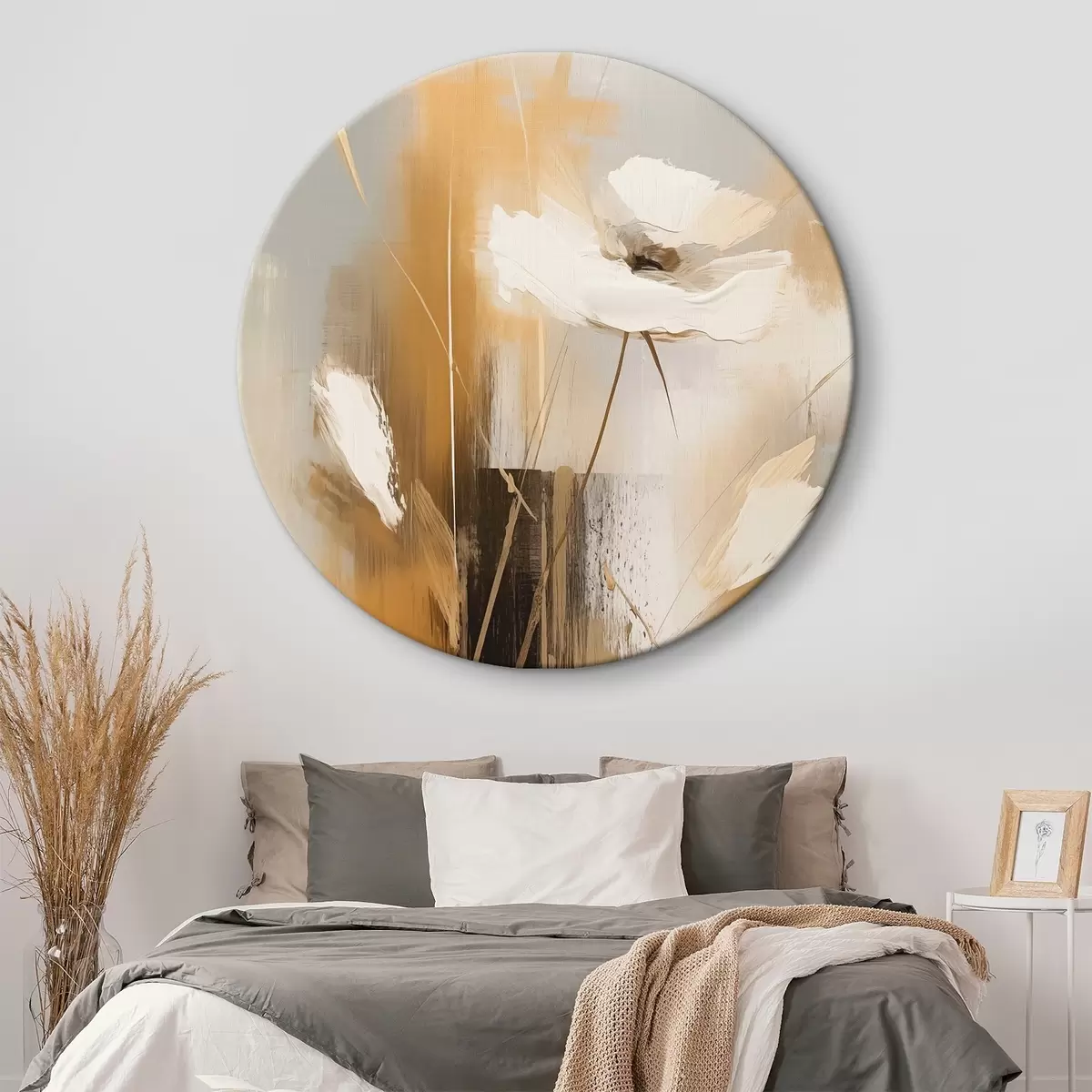 Ronde schilderijen Abstracte wilde bloem r46453