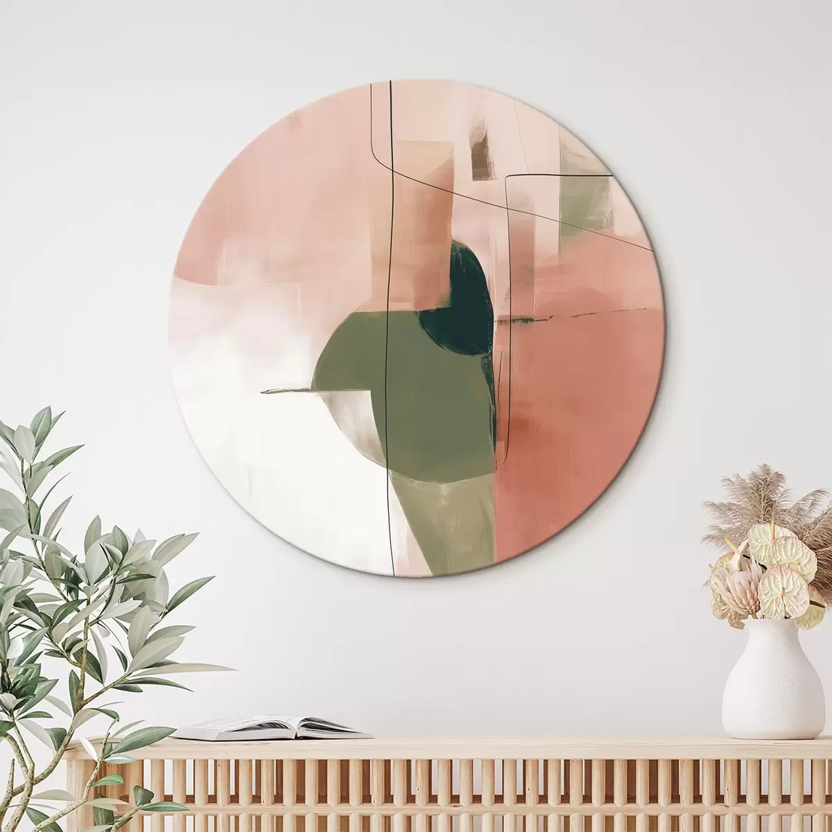 Ronde schilderijen Abstractie r46574