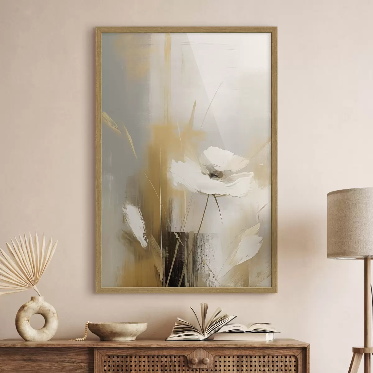 Poster Abstracte wilde bloem f46453