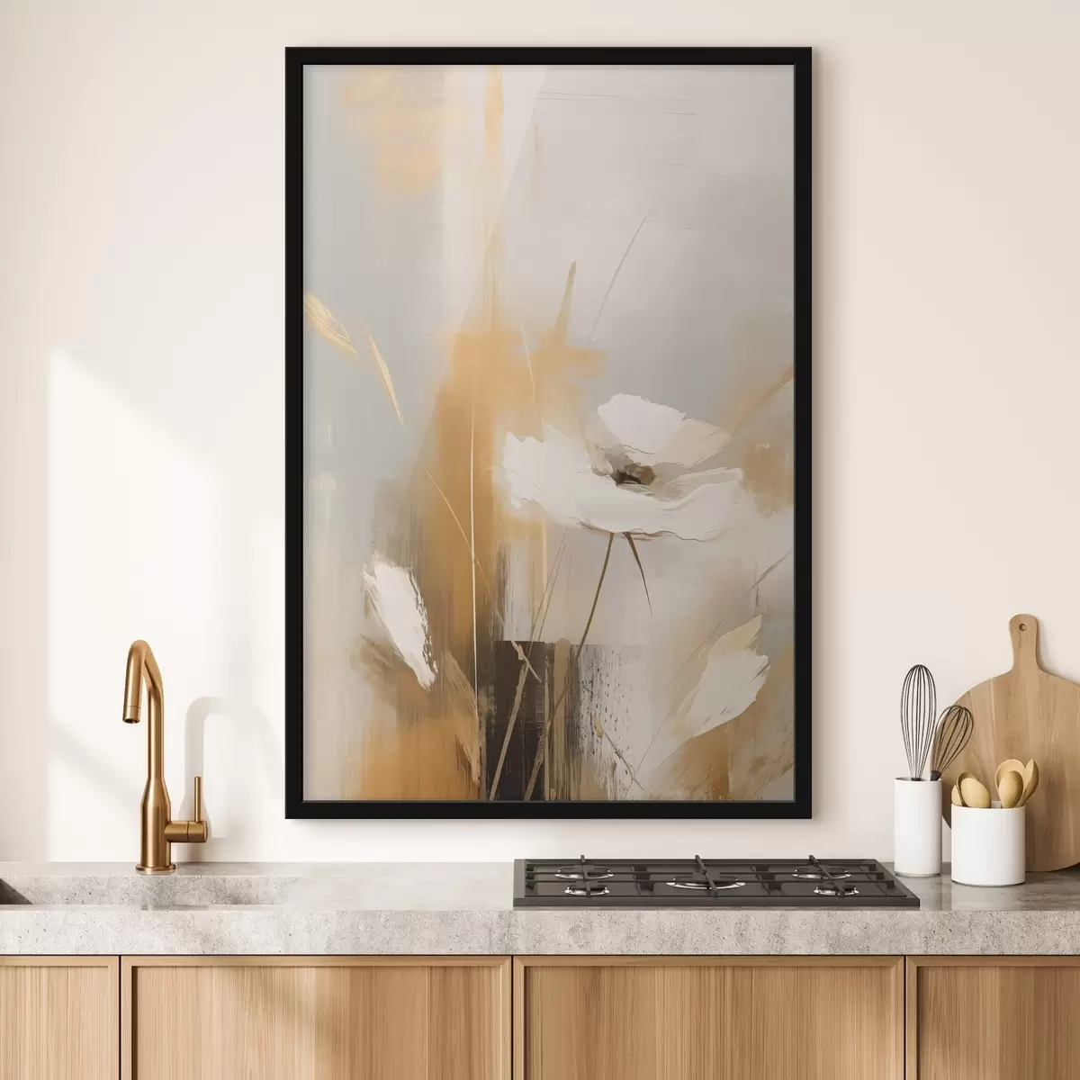 Poster Abstracte wilde bloem f46453