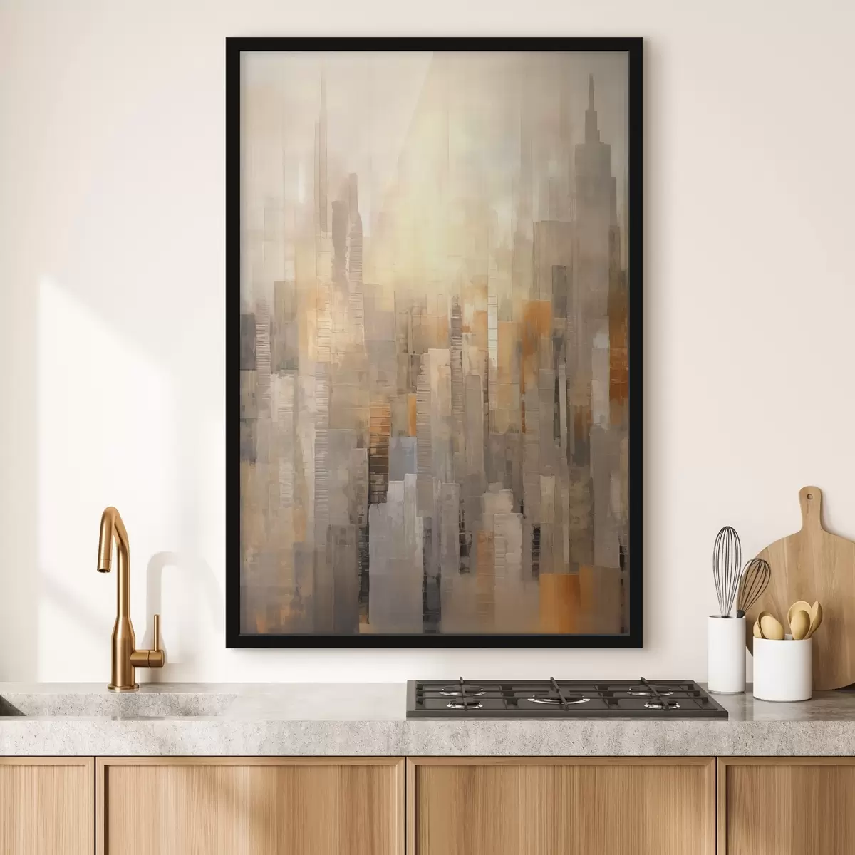 Poster Abstract stadslandschap f46580