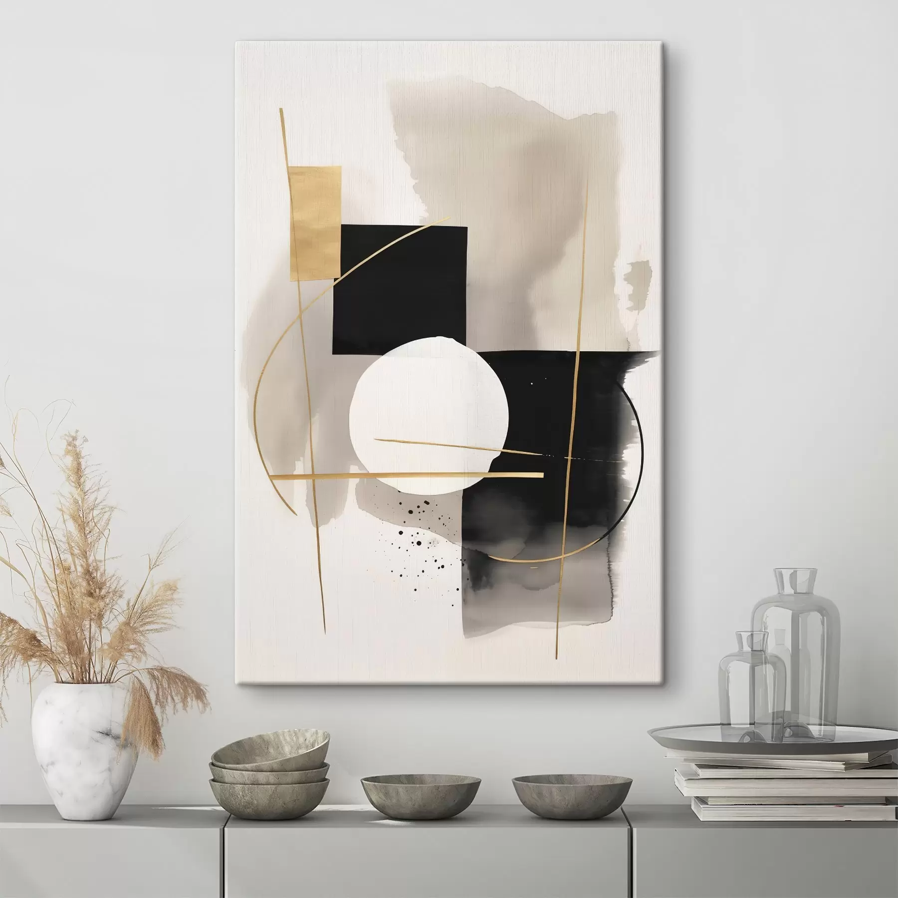  Schilderijen Abstracties met vormen s46573