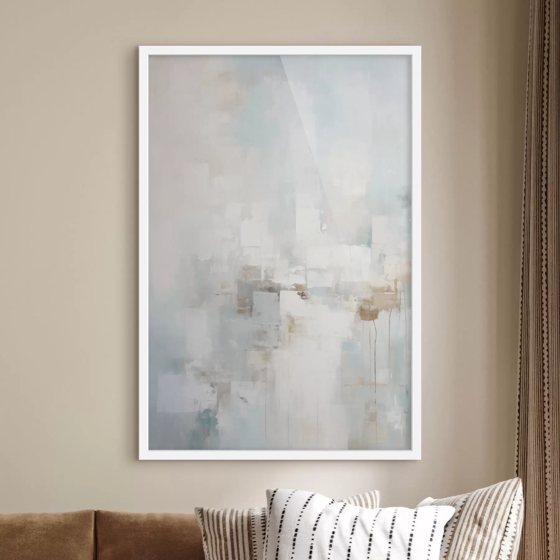 Fotobehang Lichte pastelkleuren: blauw, beige, wit f46546