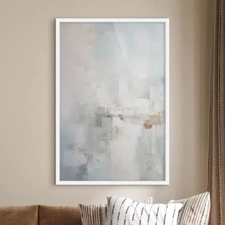 Fotobehang Lichte pastelkleuren: blauw, beige, wit f46546
