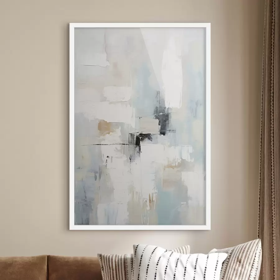 Fotobehang Lichtgekleurd abstract met een zwart accent f46548