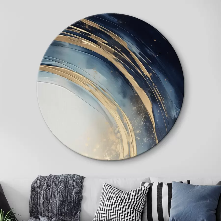  Schilderijen Smalle gelaagde ringen boven bleke horizon r46489