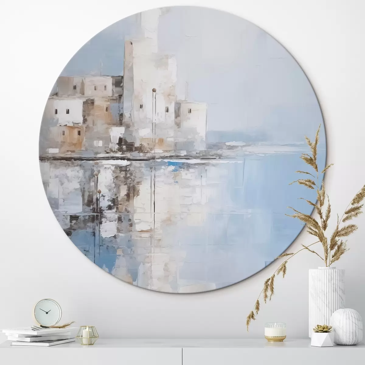 Ronde schilderijen Abstracte landschapsimitatie van schilderkunst r46674