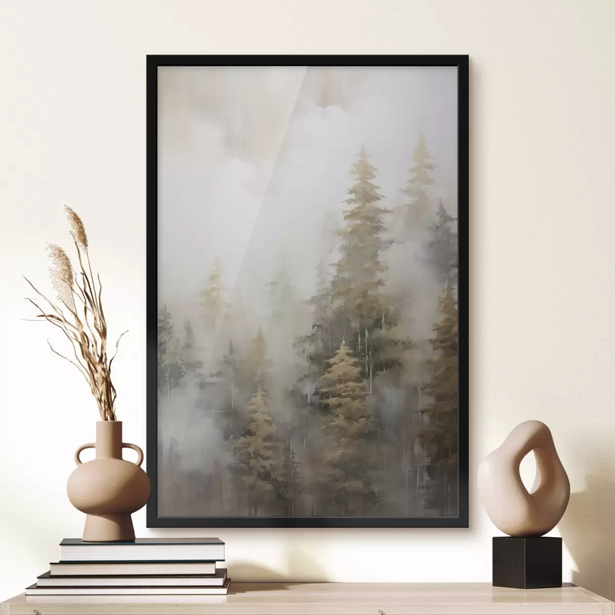 Poster Bosimitatie van schilderij f46672