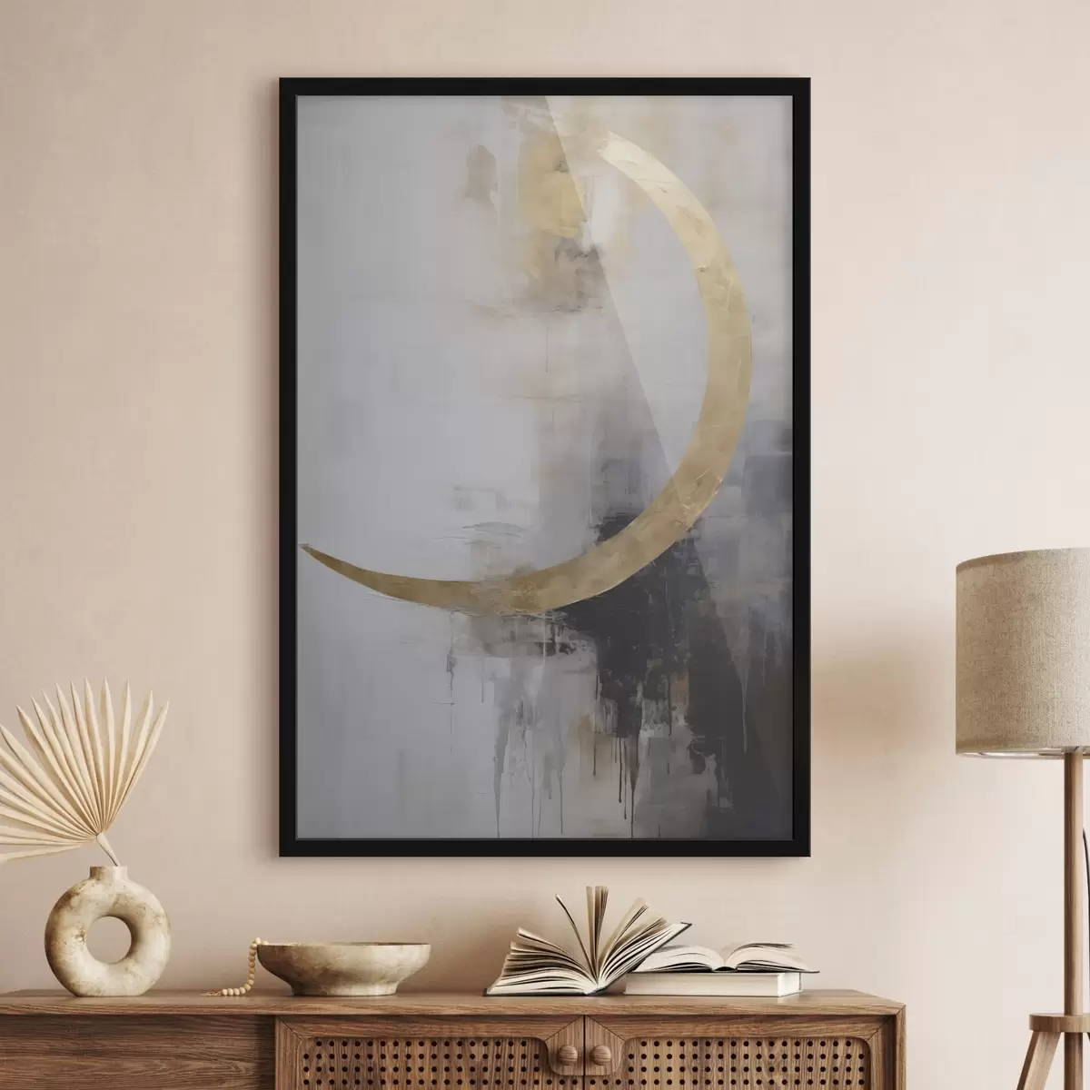 Poster Abstractie imitatie van schilderkunst f46675