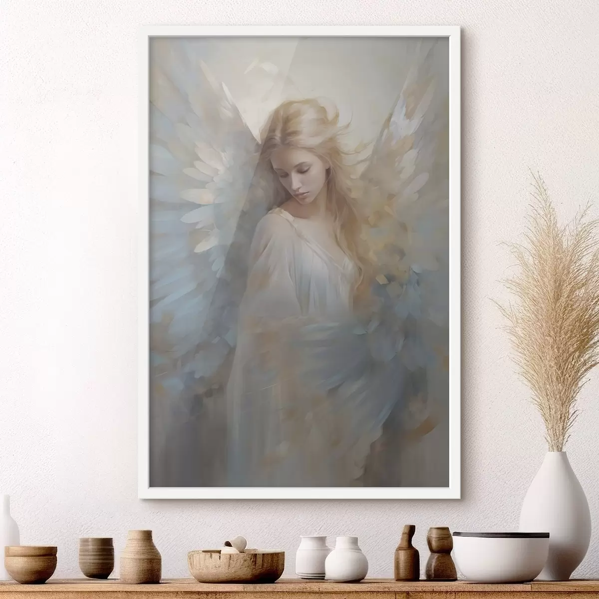 Poster Engel abstract schilderij imitatie f46682