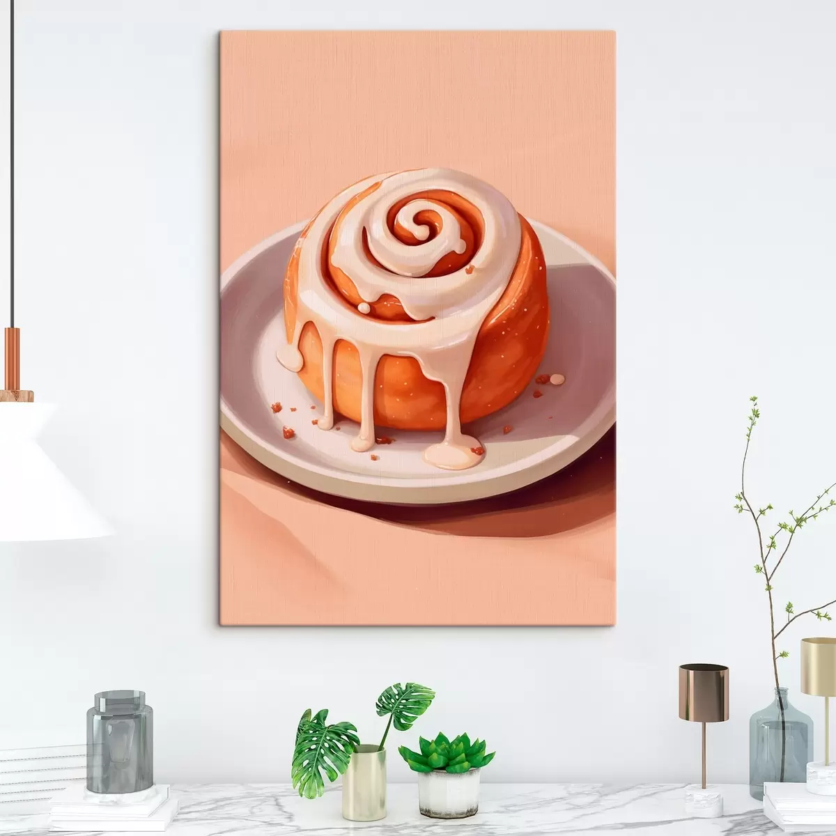  Schilderijen Kaneelbroodje met roomglazuur s46624