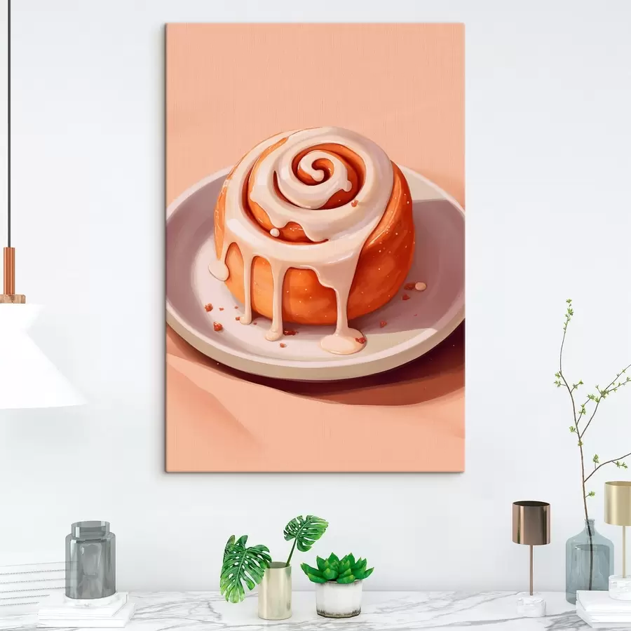  Schilderijen Kaneelbroodje met roomglazuur s46624