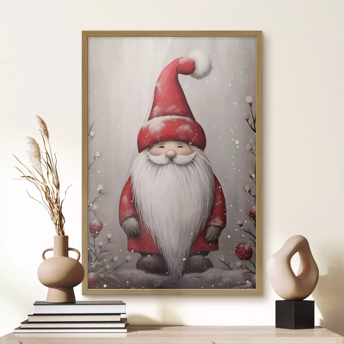 Poster Kerstkabouter met een lange baard f46620