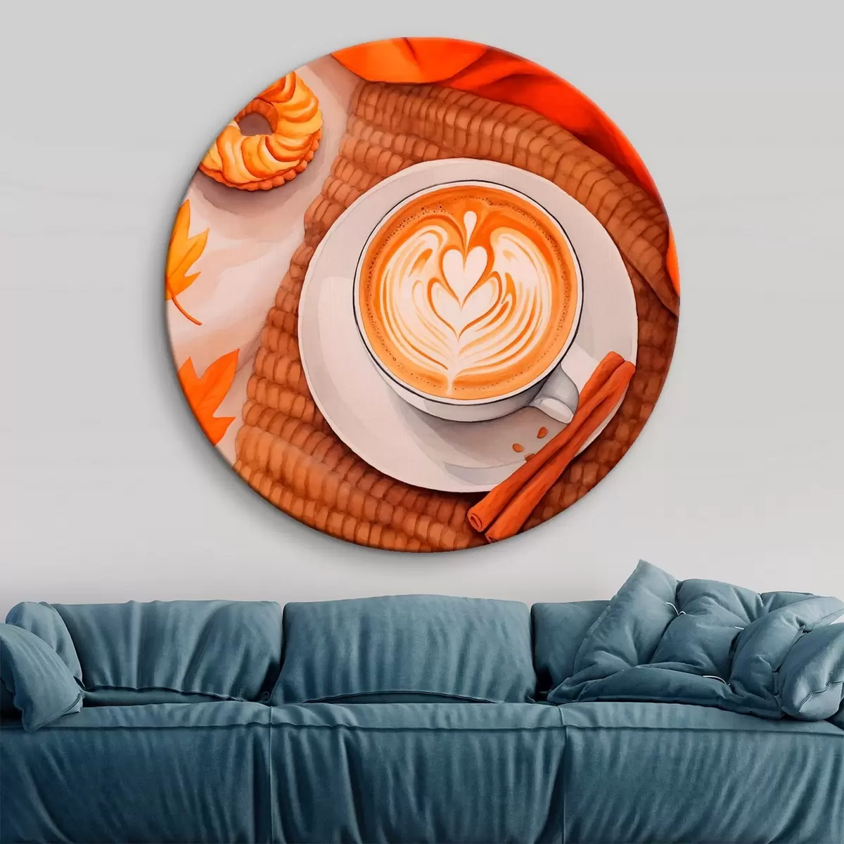 Ronde schilderijen Herfst latte r46623