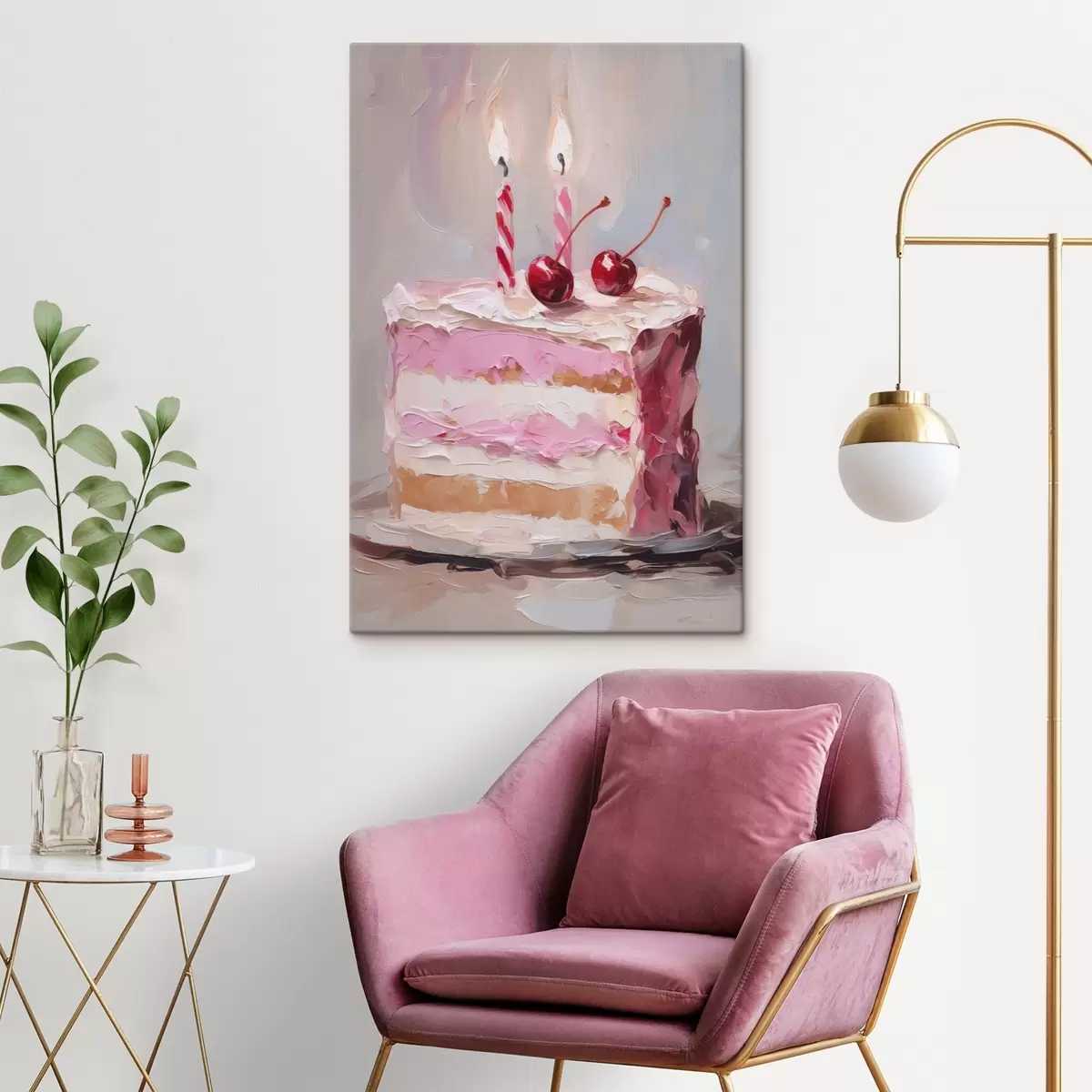  Schilderijen Een stuk cake dat een schilderij imiteert s46718