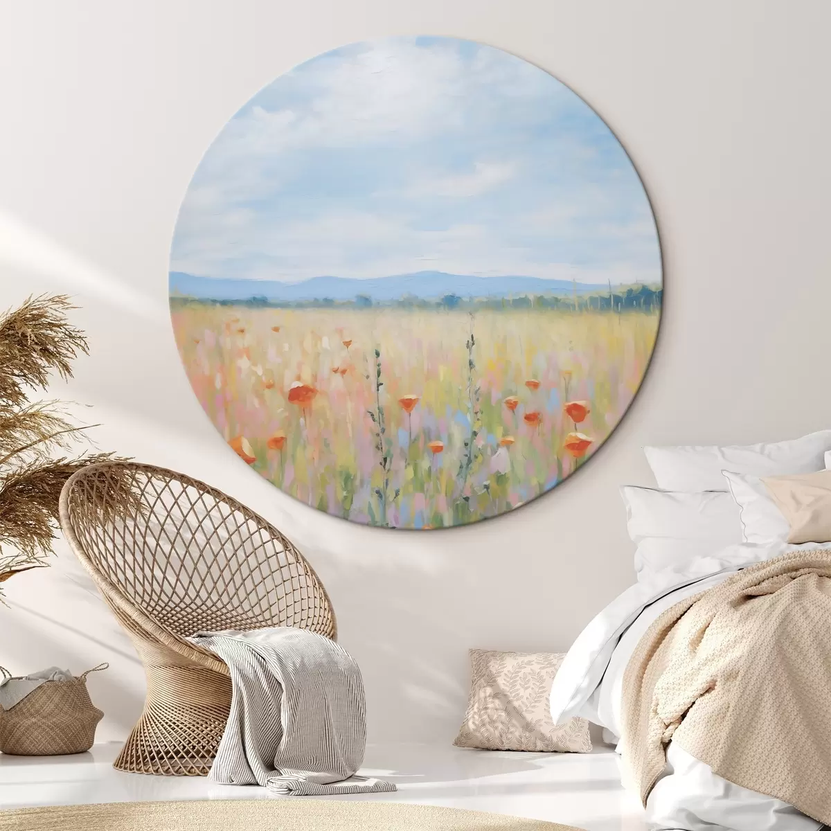 Ronde schilderijen Veldimitatie schilderij r46715