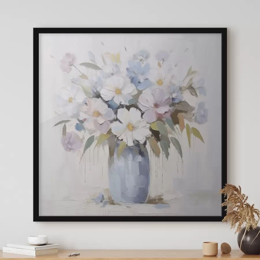 Fotobehang Bloemen in een vaas imitatie schilderij f46714