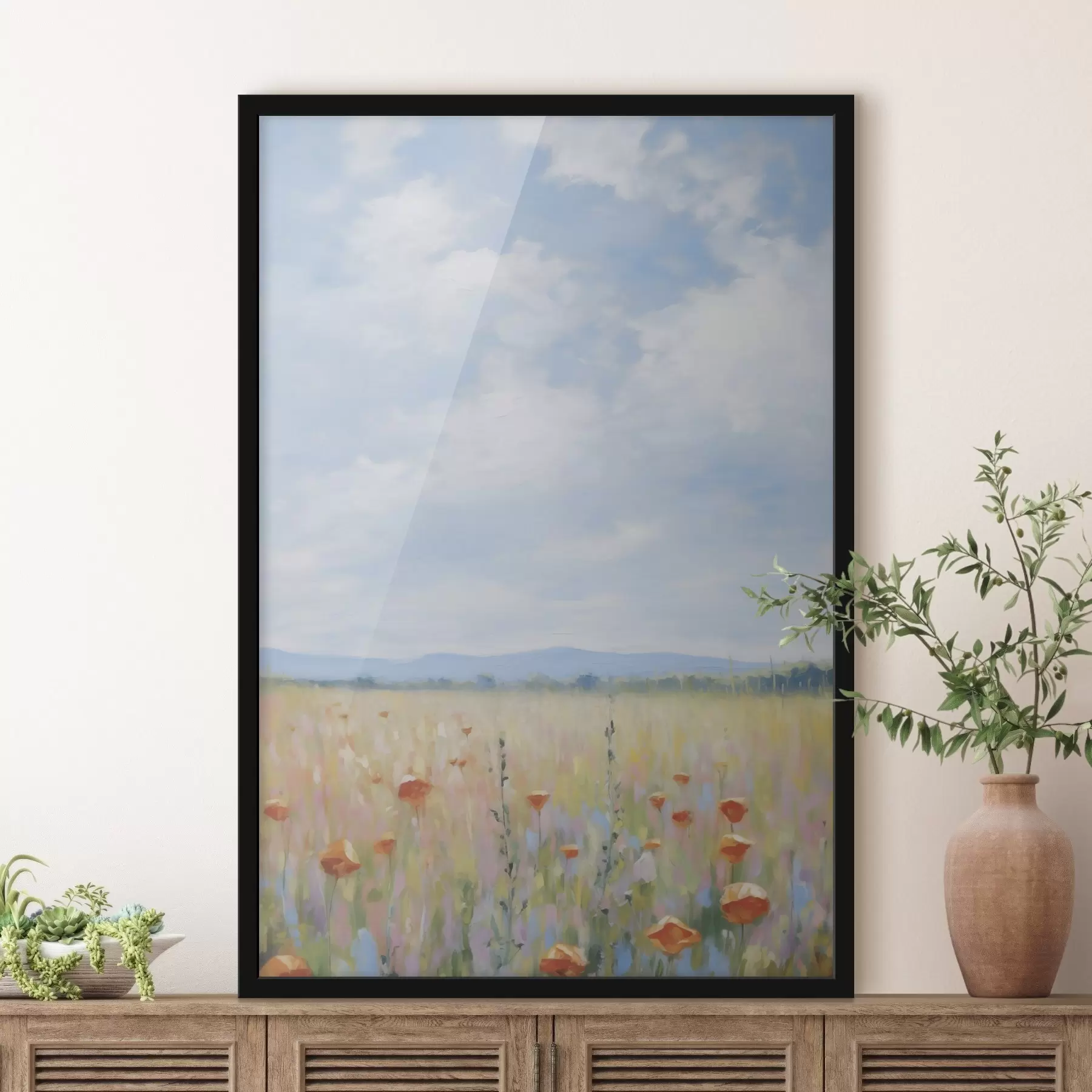 Fotobehang Veldimitatie schilderij f46715