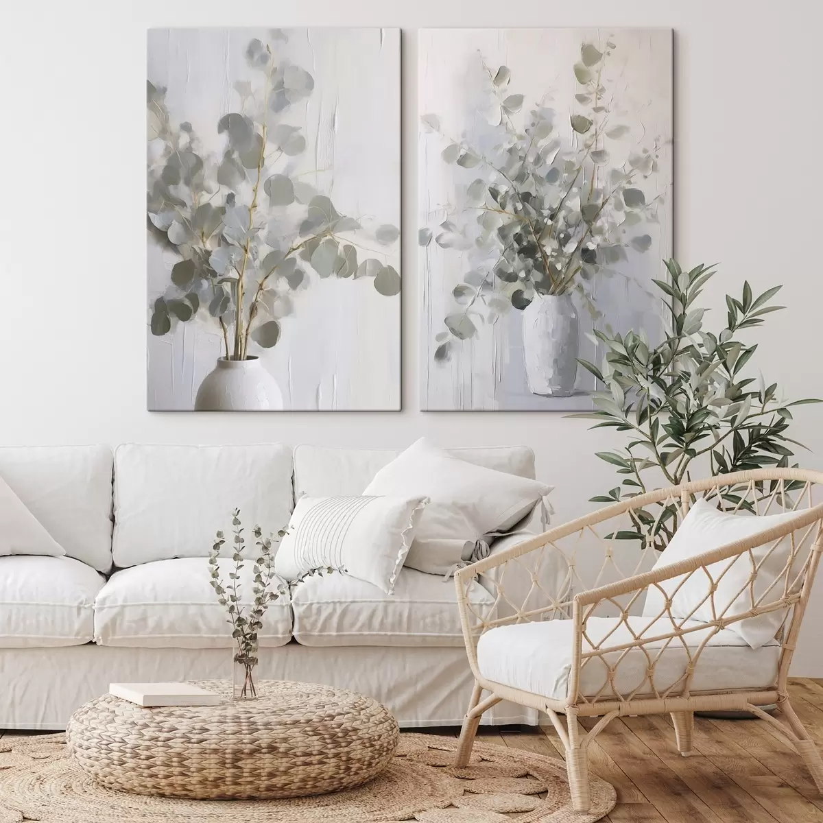  Schilderijen Takjes in een vaas imitatie schilderij m01020