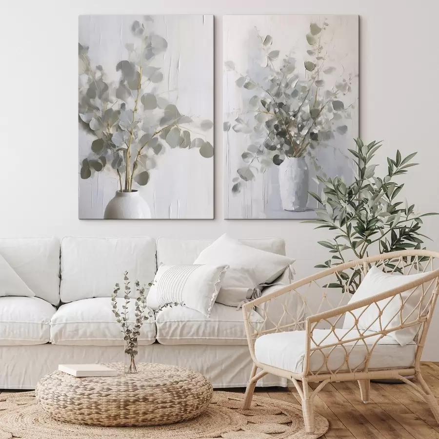  Schilderijen Takjes in een vaas imitatie schilderij m01020