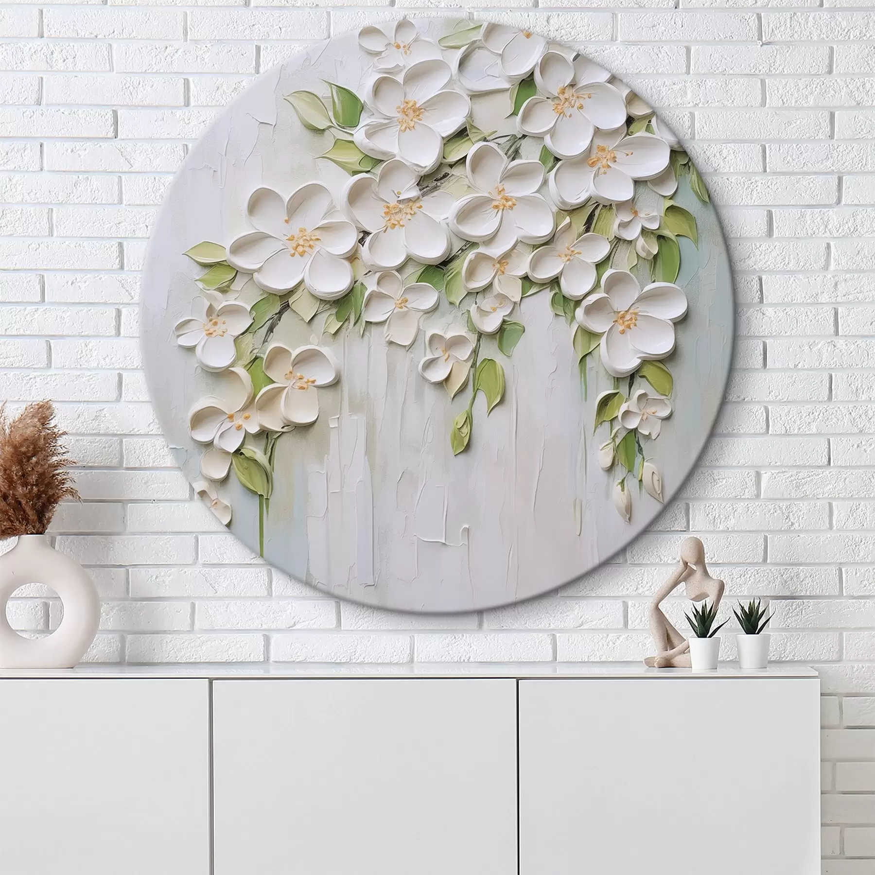  Schilderijen Abstracte bloemen imitatie van schilderkunst r46755