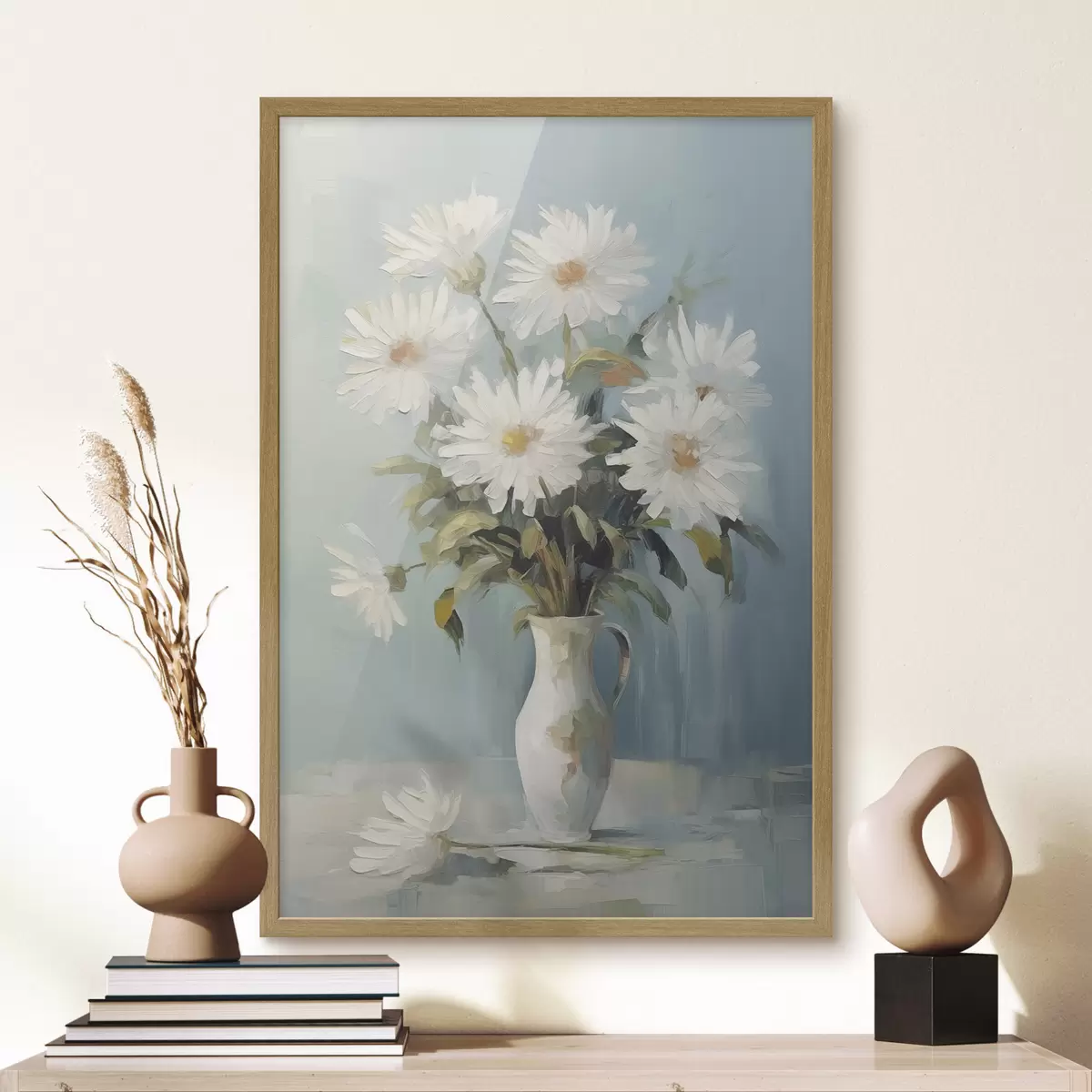 Poster Bloemen in een vaas imitatie schilderij f46743