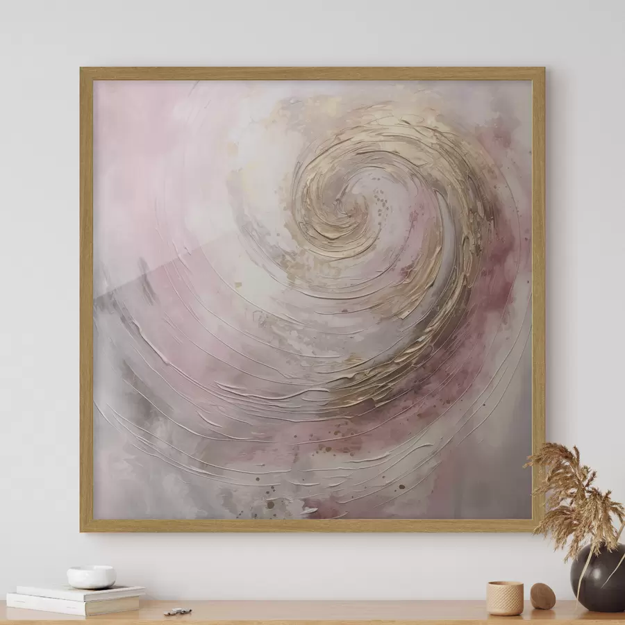 Fotobehang Abstracte werveling, imitatie schilderij f46745