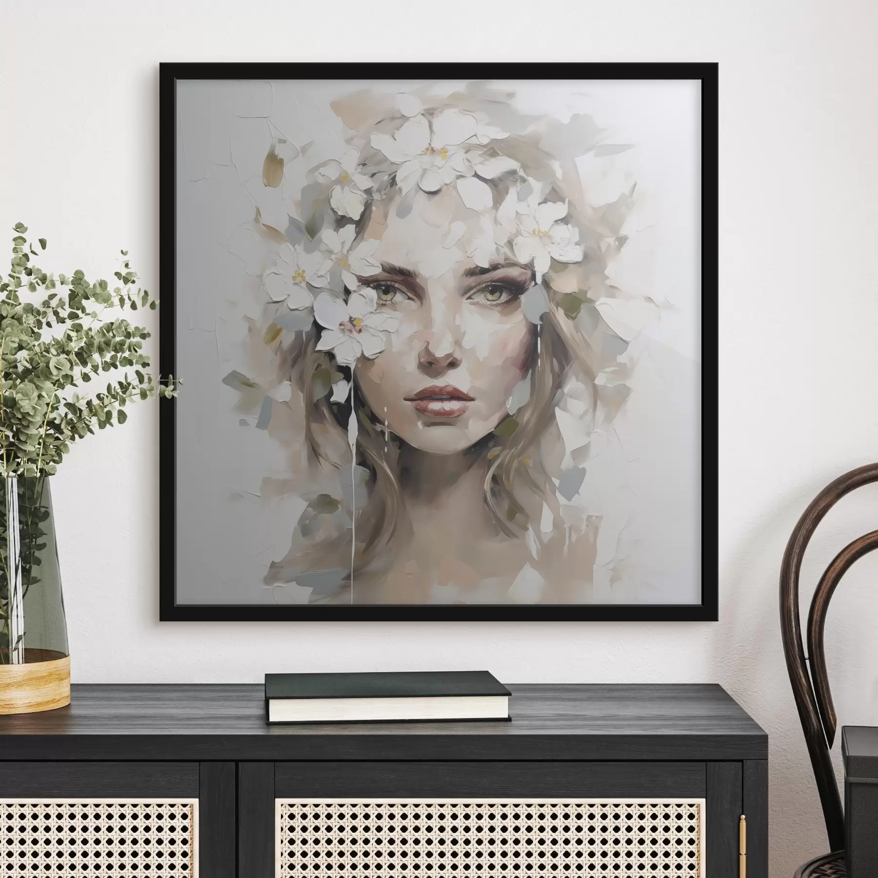 Fotobehang Abstract portret imitatie van schilderij f46749