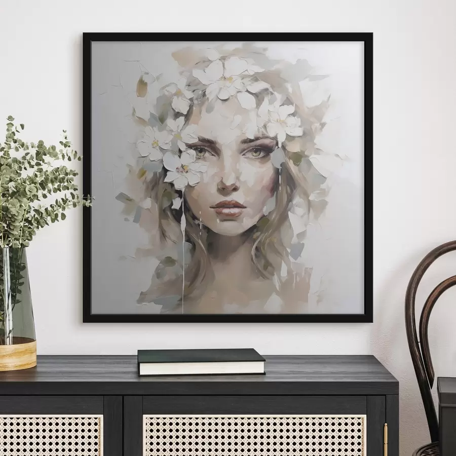 Fotobehang Abstract portret imitatie van schilderij f46749