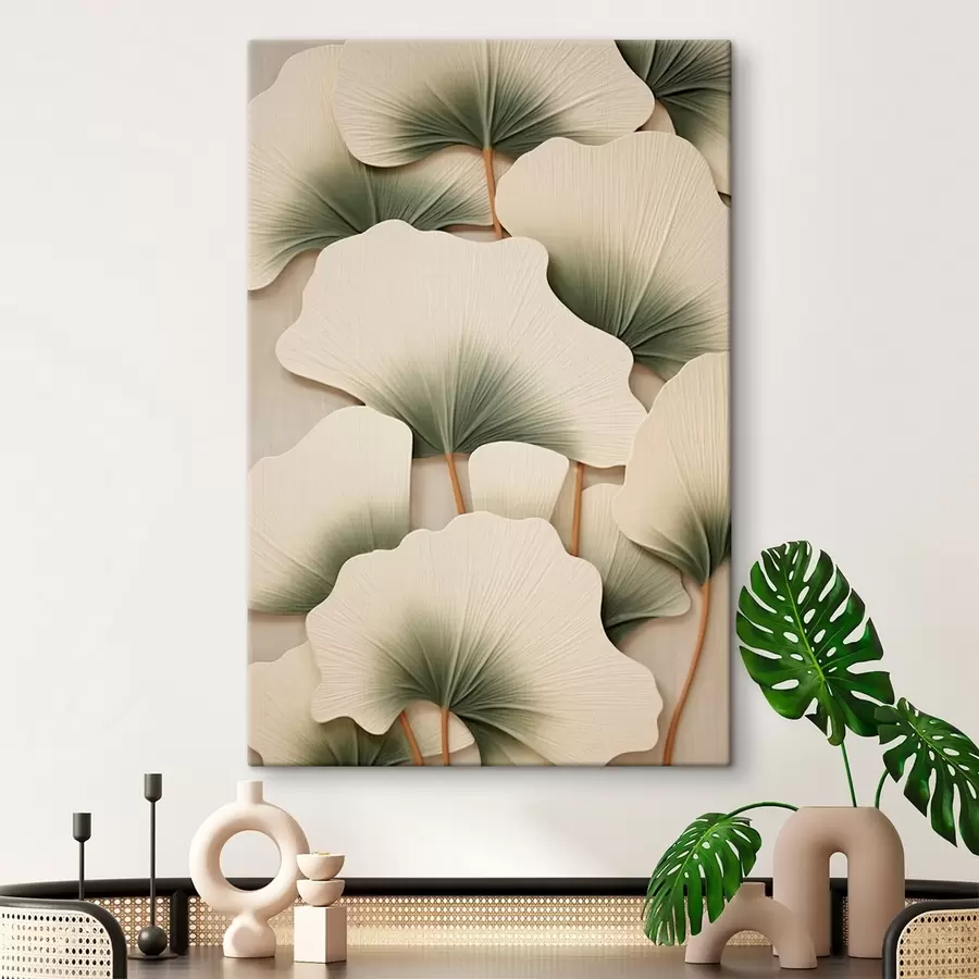  Schilderijen Decoratieve ginkgobladeren s46729