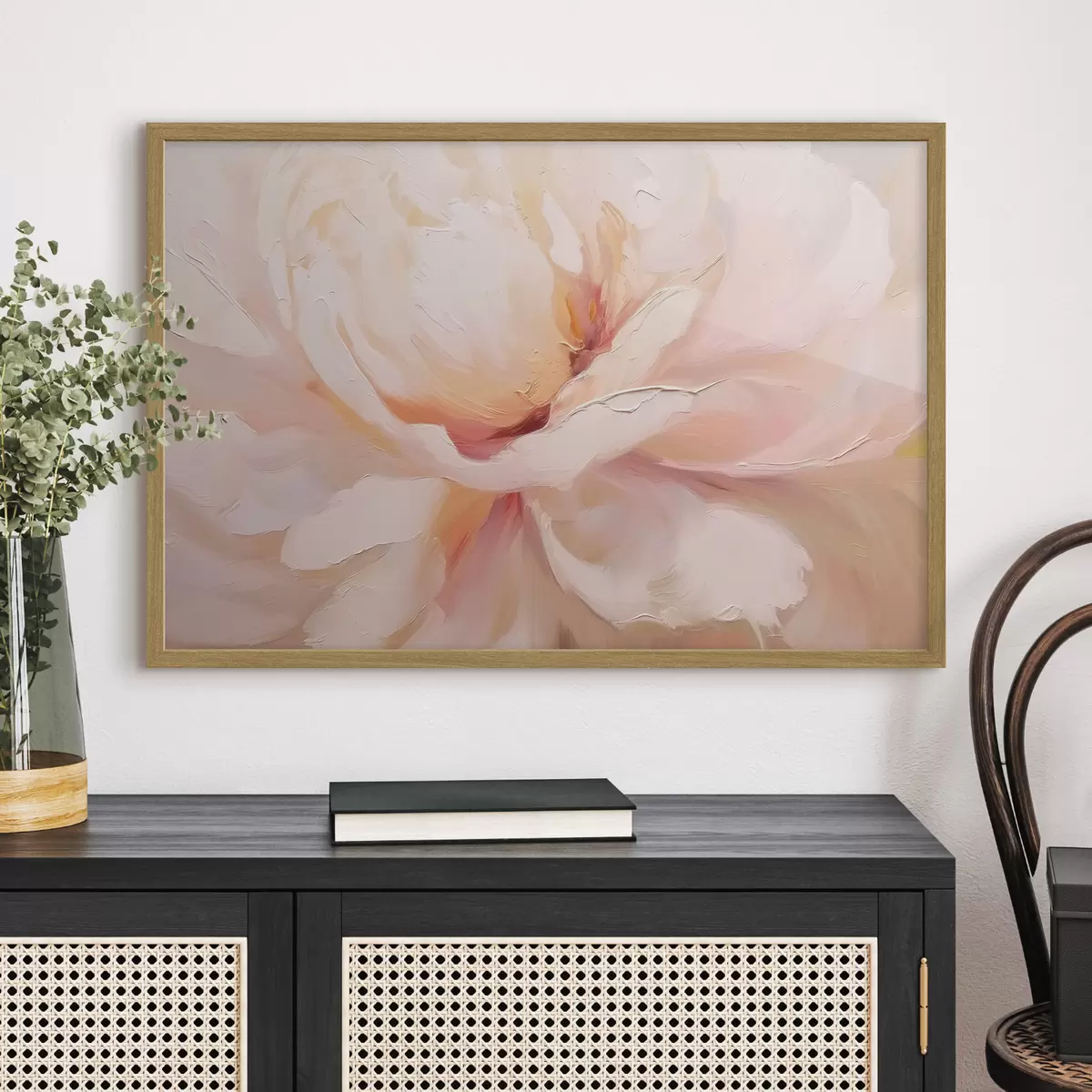 Poster Close-up van een roze bloem f46723