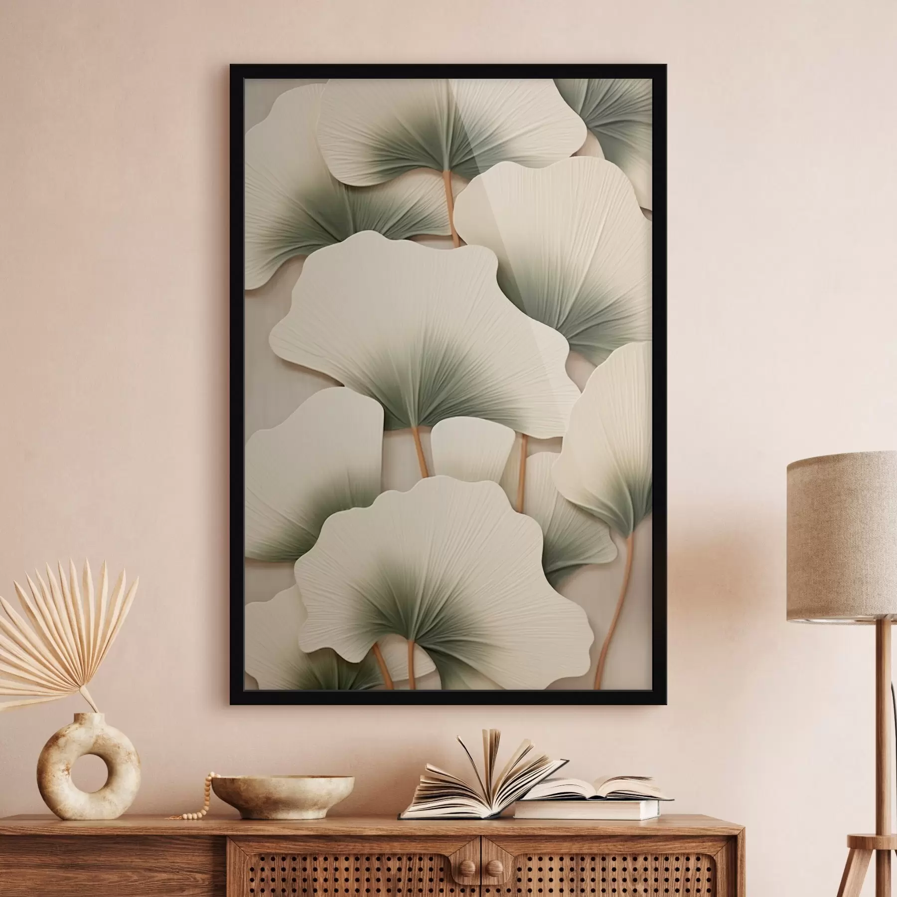 Fotobehang Decoratieve ginkgobladeren f46729