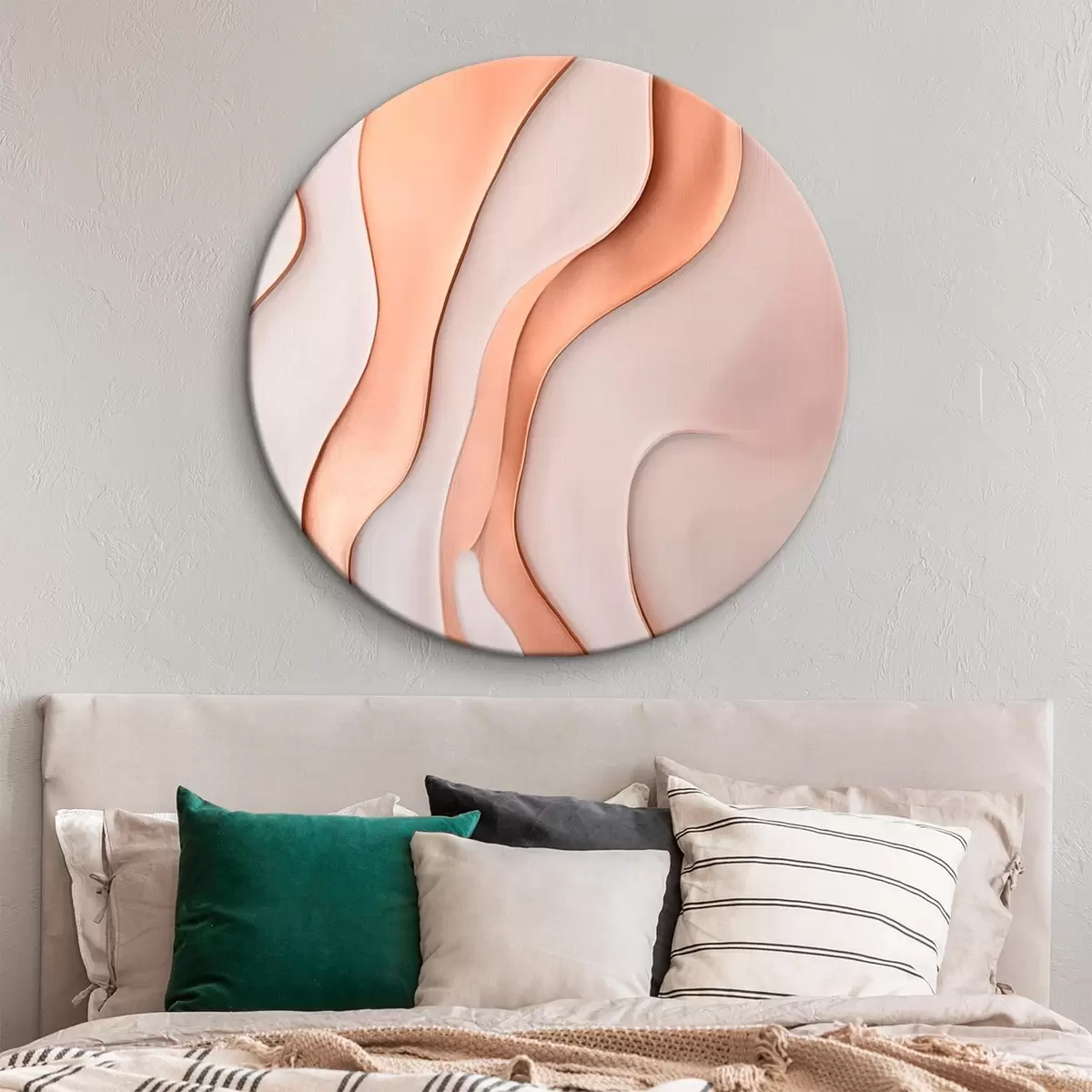 Ronde schilderijen Samenvatting. Golvende lijnen r46724