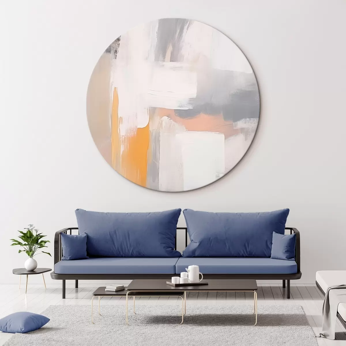 Ronde schilderijen Abstractie r46735