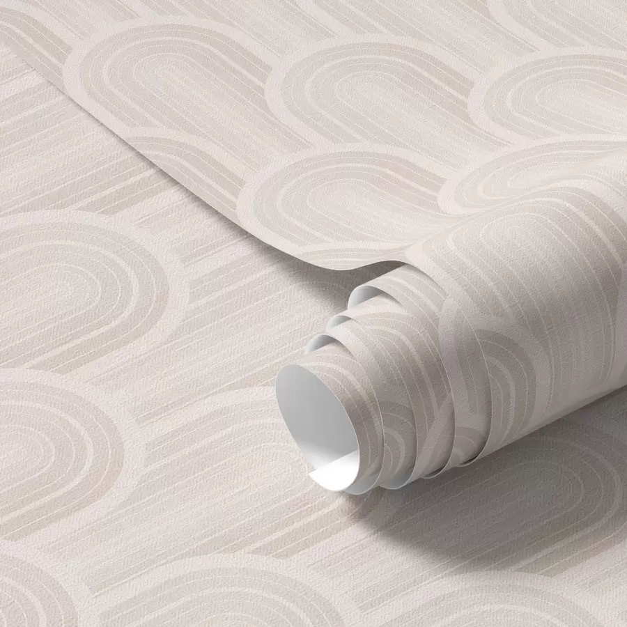 Fotobehang Kleine boogmodules in warme crème-beige tinten a00924