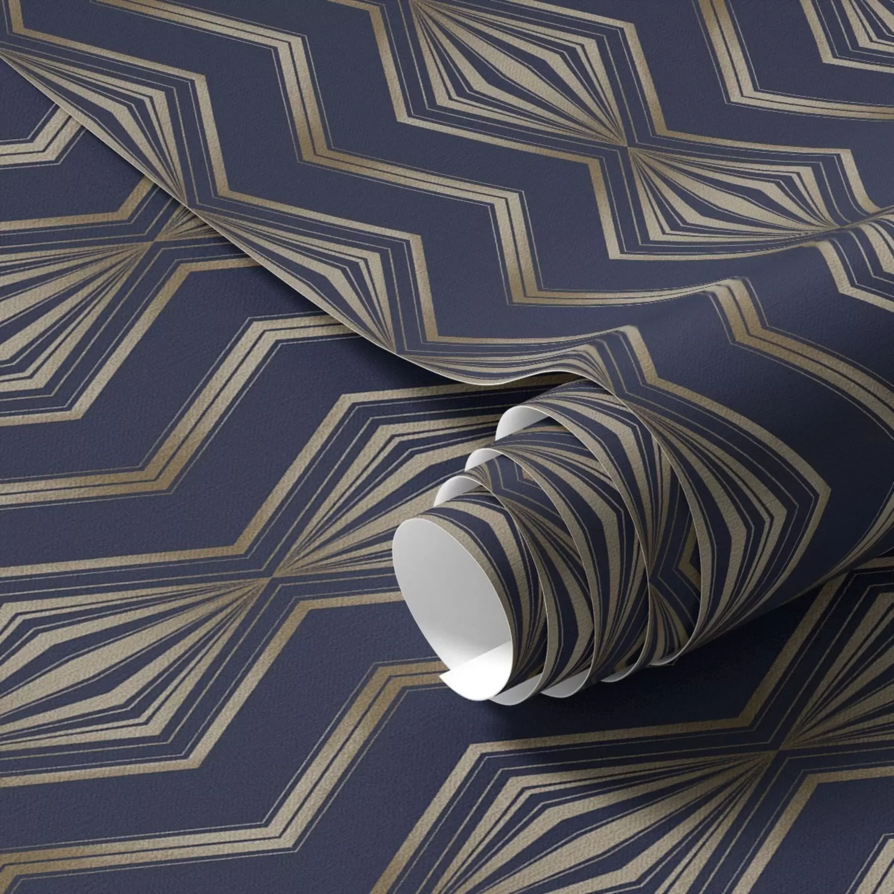 Fotobehang Donkerblauw geometrisch patroon met ruitjes a00973