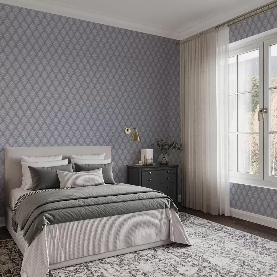 Fotobehang Volumetrische grijsschaalachtige bogen met een zachte gradiënt a00989