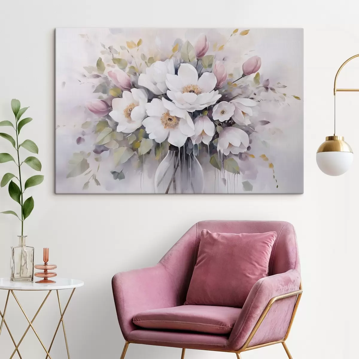  Schilderijen Bloemen in een vaas imitatie schilderij s46763