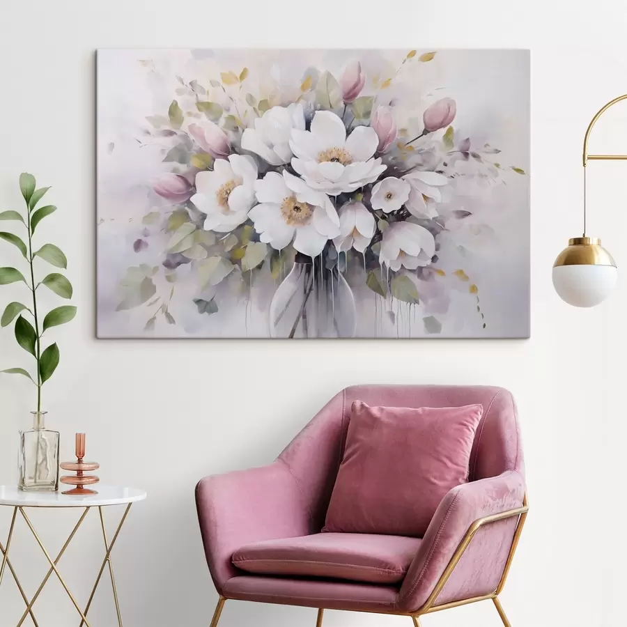  Schilderijen Bloemen in een vaas imitatie schilderij s46763