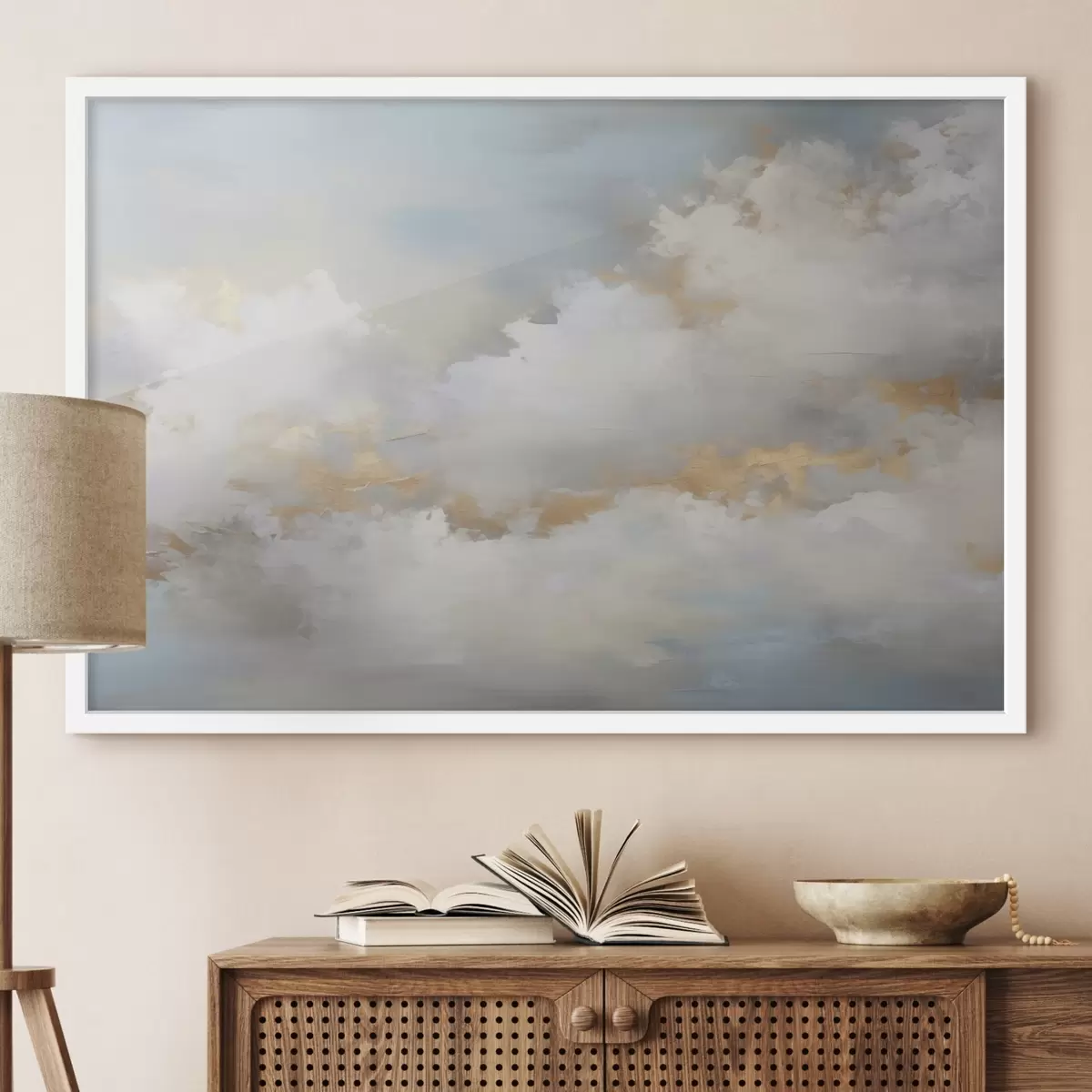 Poster Lucht en wolken imitatie van schilderij f46760