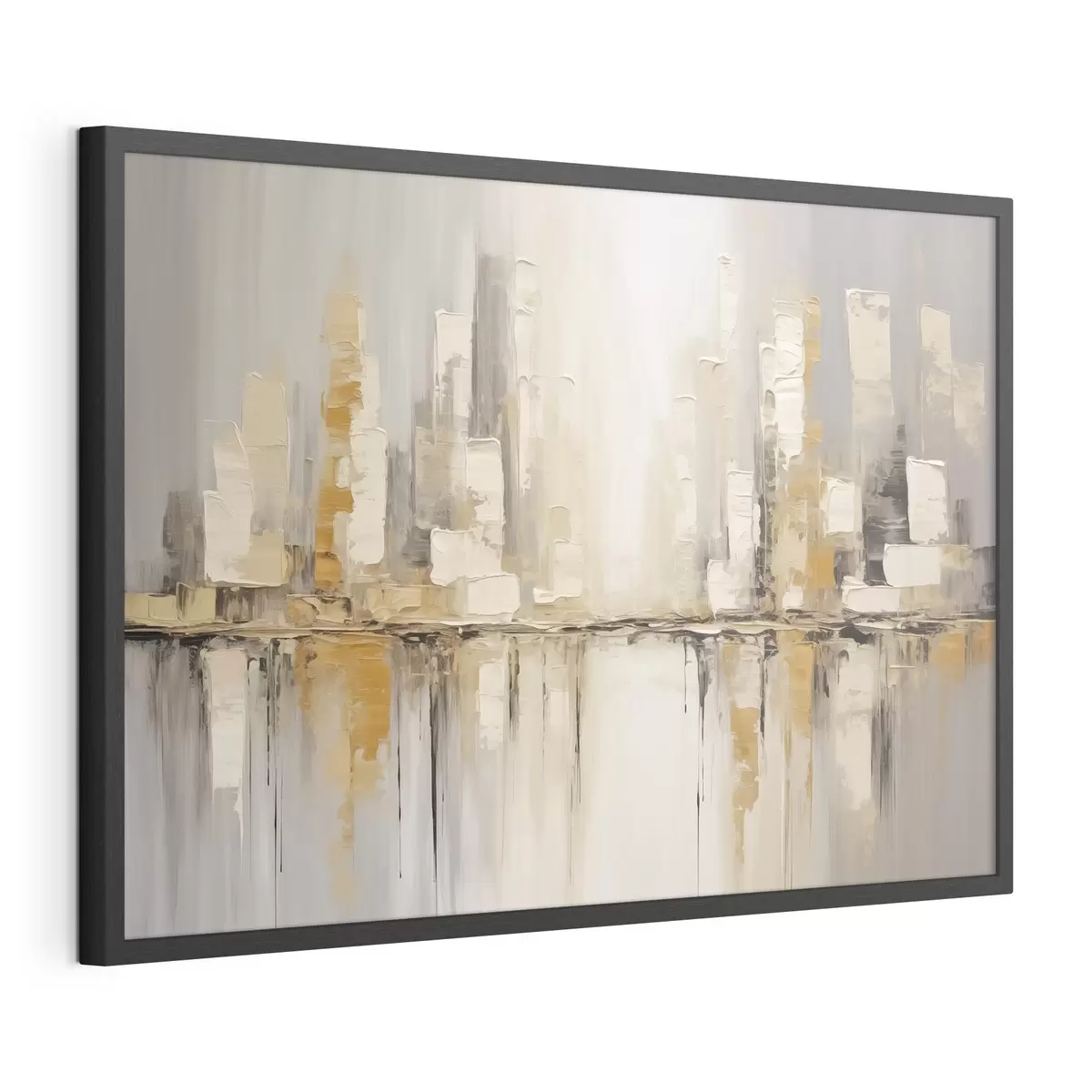 Poster Abstracte imitatie van schilderkunst in de stad f46761