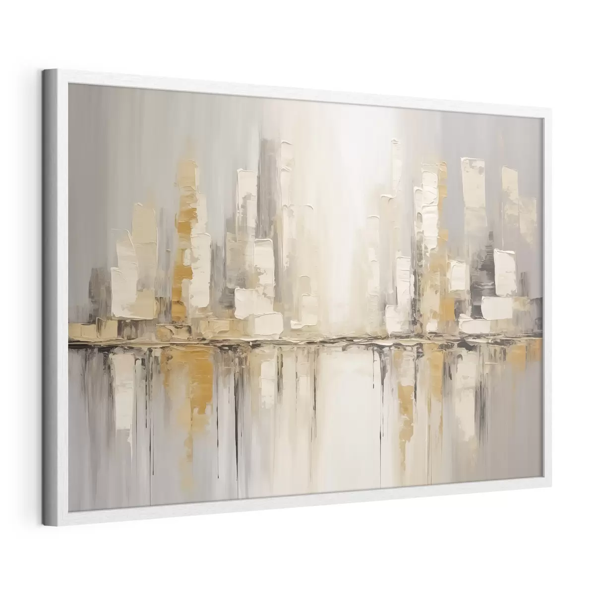Poster Abstracte imitatie van schilderkunst in de stad f46761