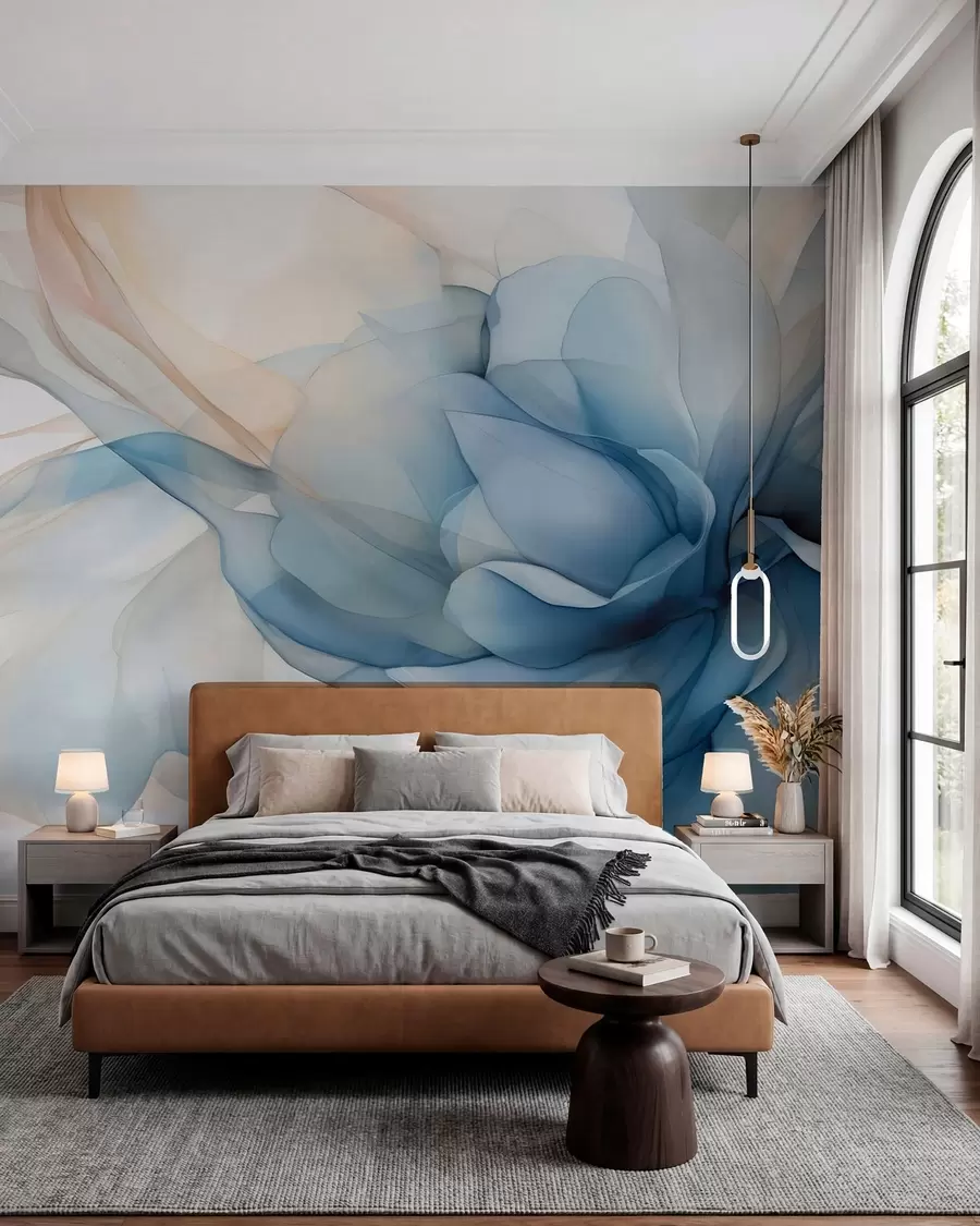 Fotobehang Delicate bloemen sluier w04944